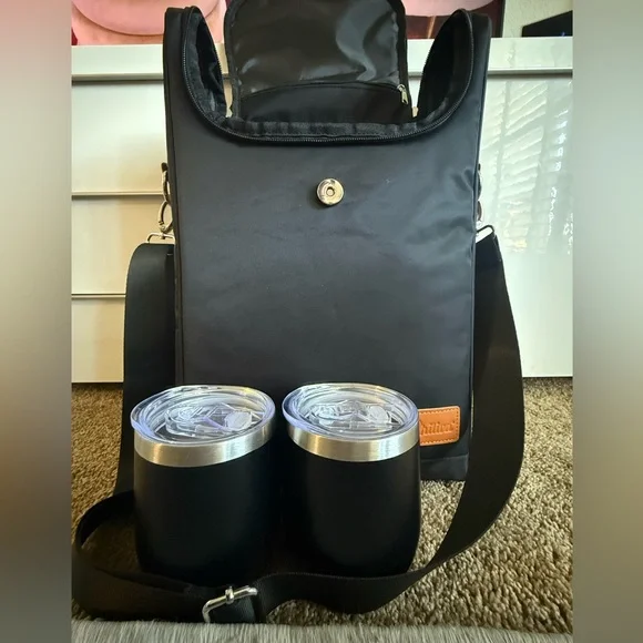 Black Wine Tote Bag - Picture 7 of 8